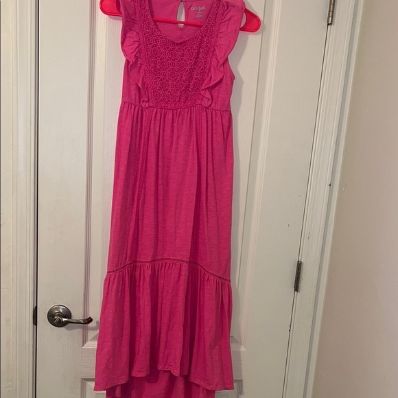 Pink Kids Maxi  Dress Large 10/12 Cat and Jack - Picture 2 of 4